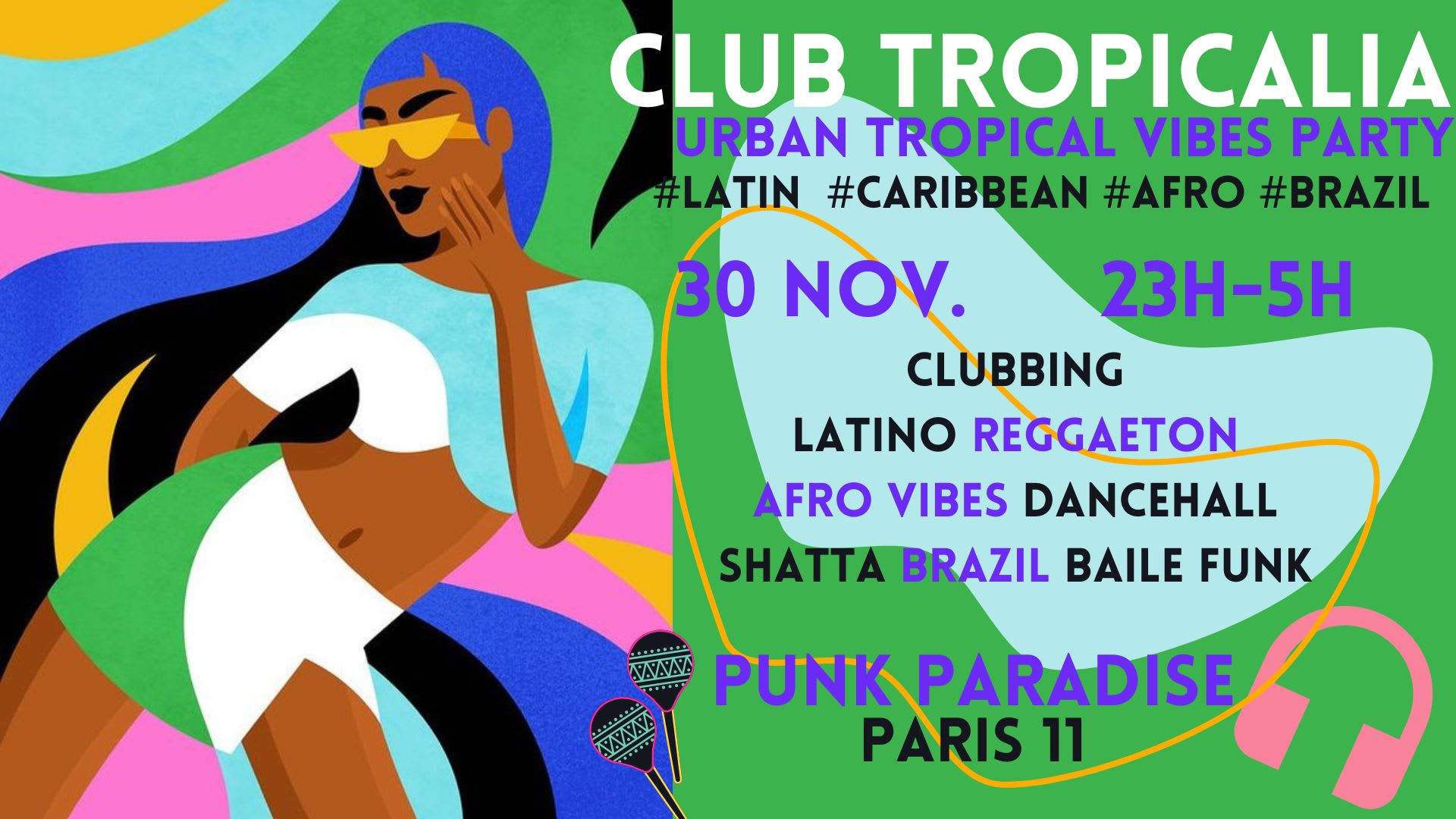 Club Tropicalia 30/11 ~Afro, Latin, Caribbean, Brazil Vibes! Cover