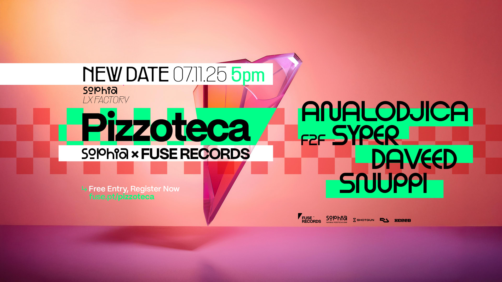 Sophia X Fuse Records: Pizzoteca (New Date / Free Entry) Cover
