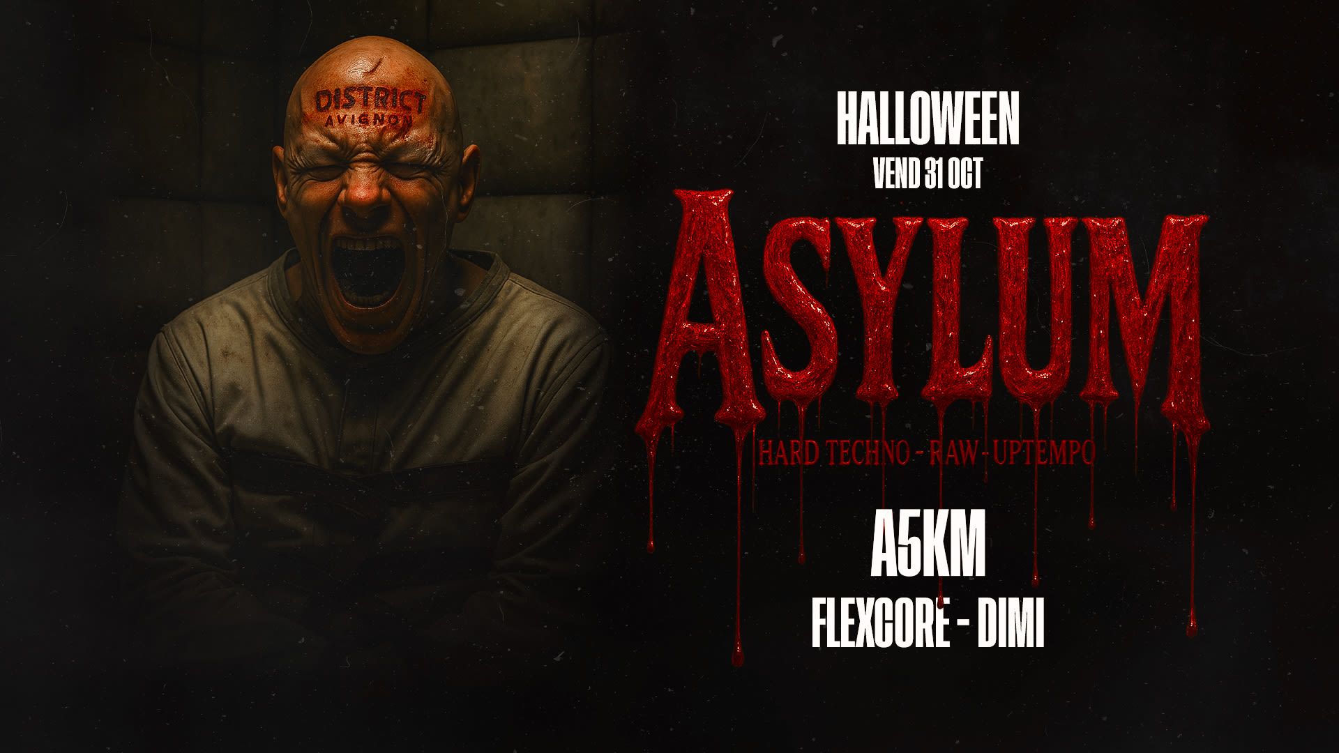 Halloween "Asylum" : A5km - Flexcore - Dimi Cover