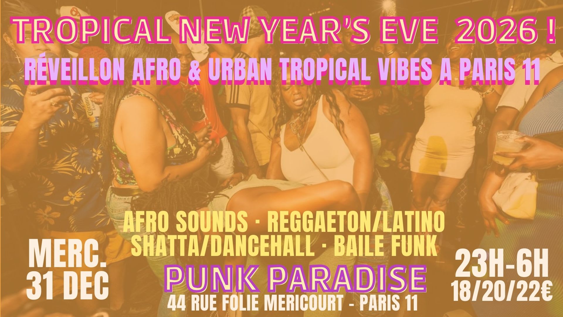 Tropical New Year's Eve 2026 ! Réveillon Afro & Tropical Cover