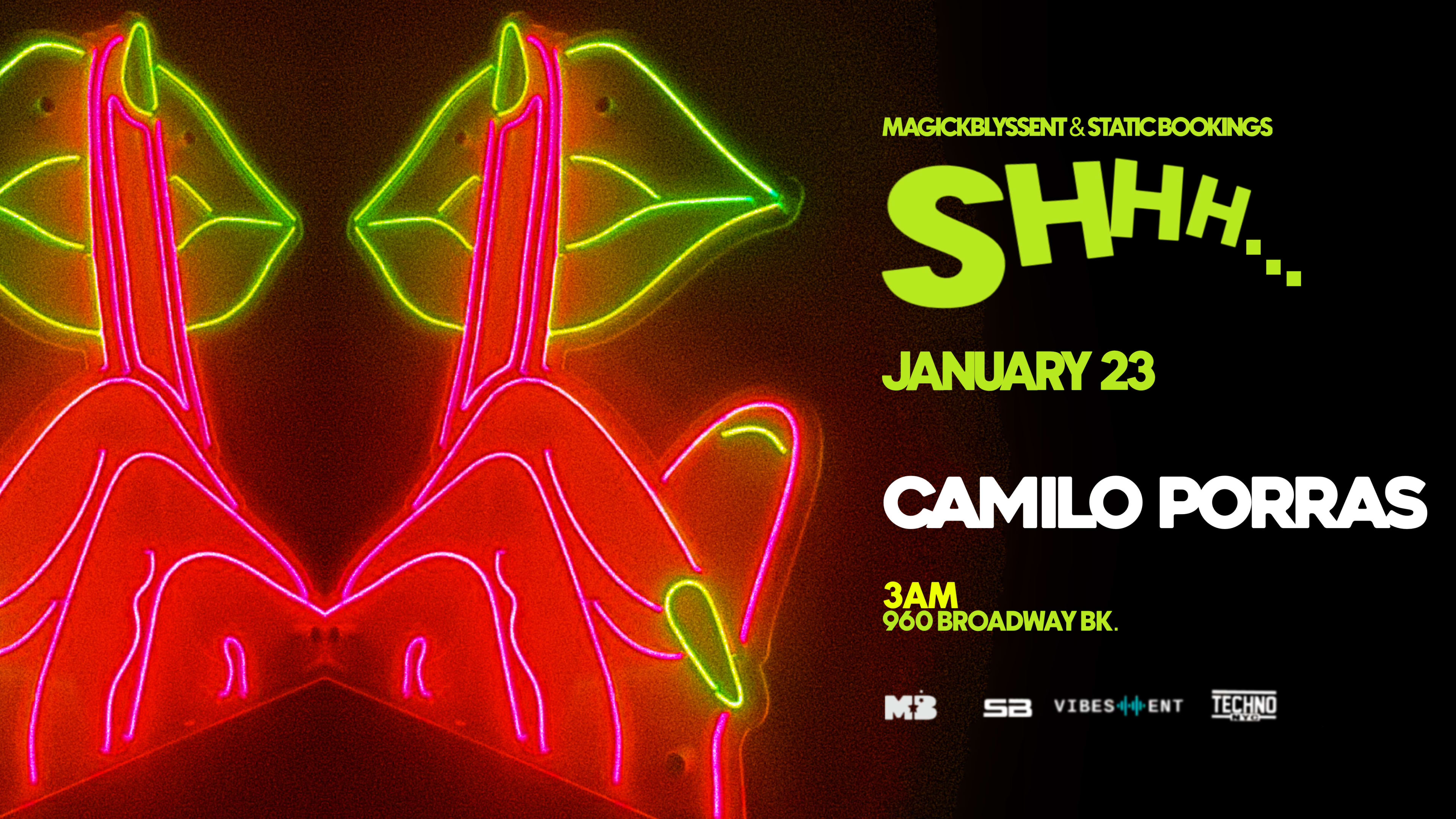 Magick Blyss & Static Bookings Presents Shhh Cover