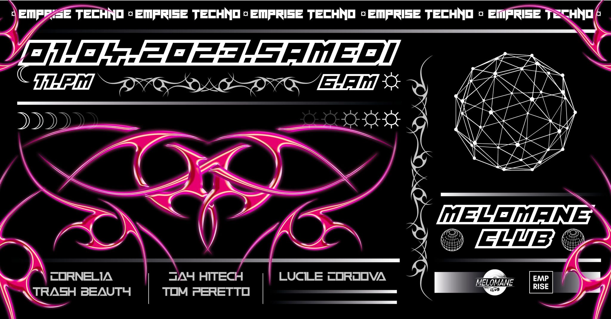 Emprise Techno W/Cornelia @Melomane Club Cover