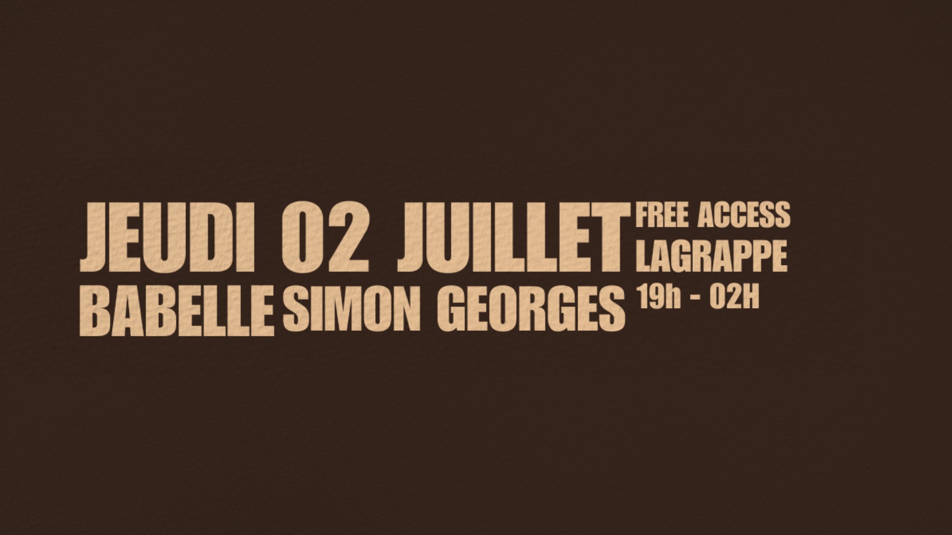 Babelle - Simon.G - Lagrappe, Jeudi 02 Juillet Cover