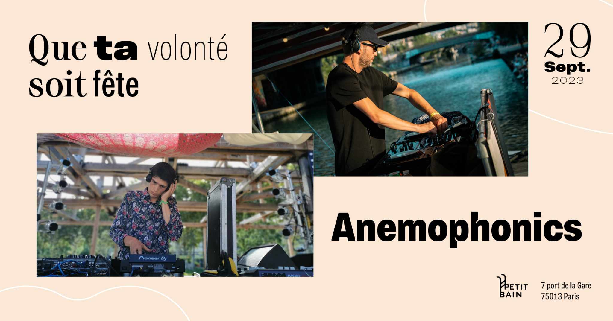 Que Ta Volonté Soit Fête X Anemophonics | Petit Bain Cover