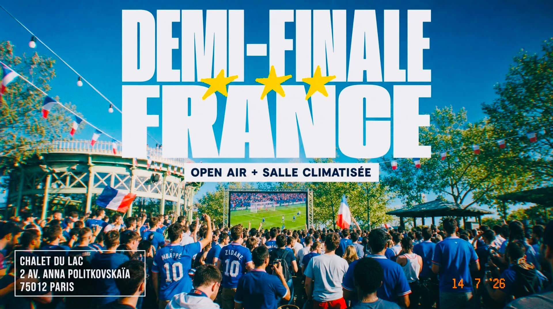 Demi Finale France - Espagne - Open Air + Salle Climatisee Cover