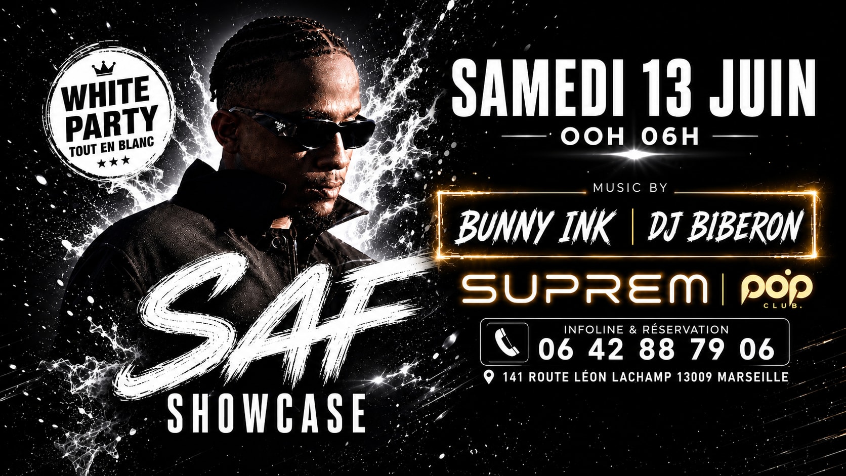 Showcase Saf - Samedi 13 Juin 2026 De 00h À 06h By Suprem Cover