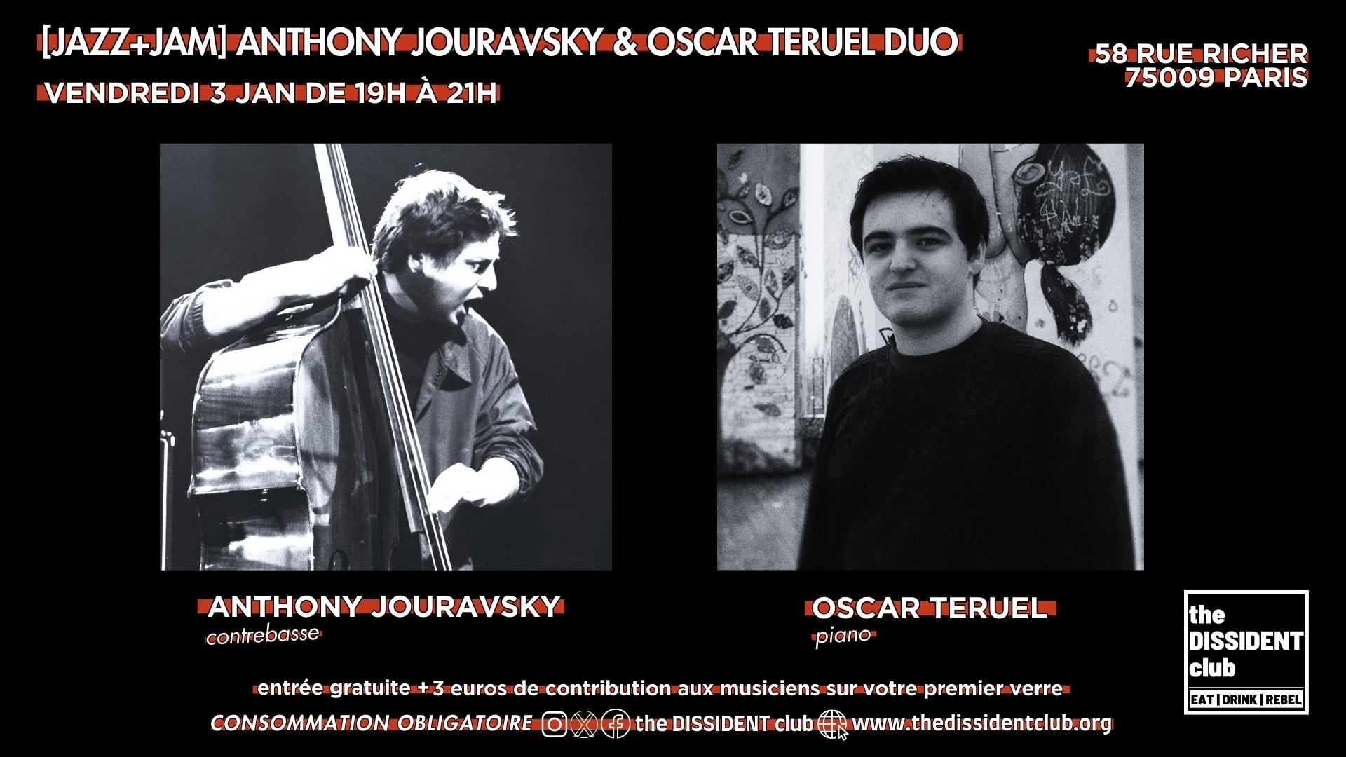 [Jazz+Jam] Anthony Jouravsky & Oscar Teruel Duo Cover