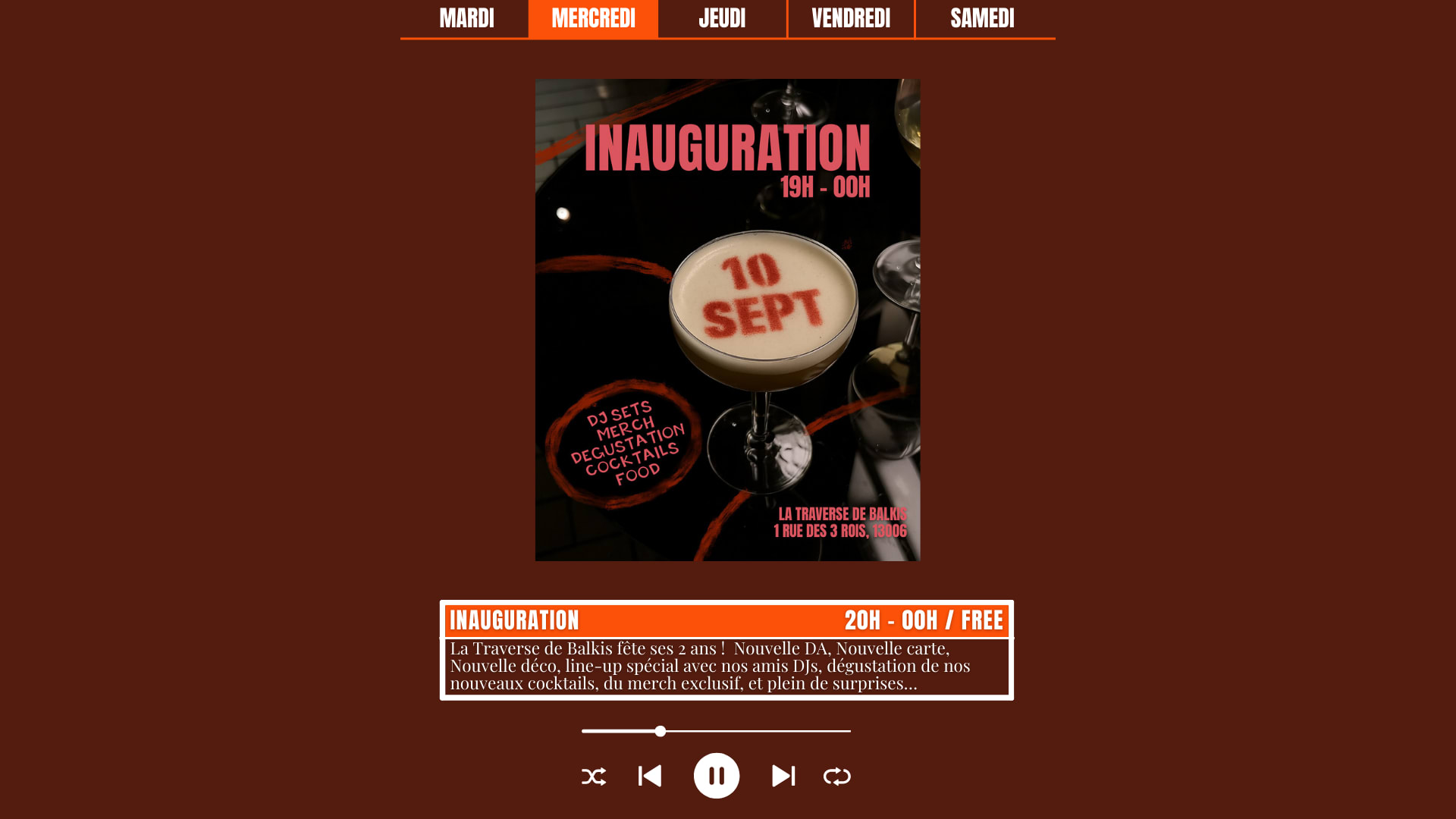 Inauguration La Traverse De Balkis Cover