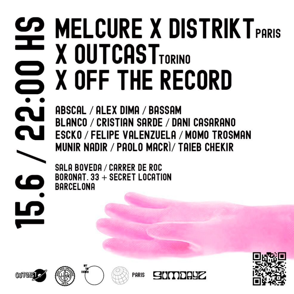 Melcure X Distrikt Paris X Outcast Torino X Off The Record Cover