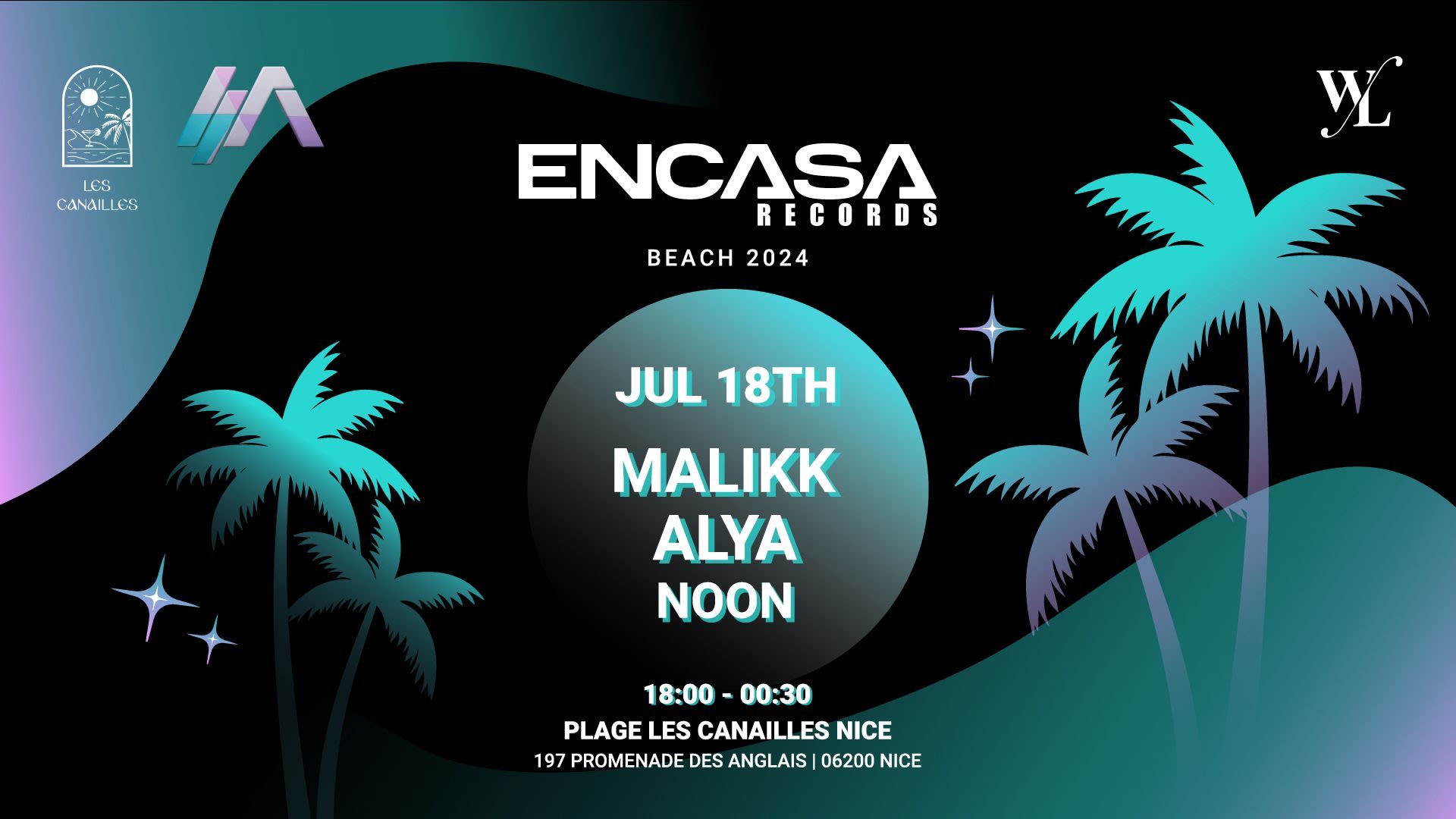 Encasa Beach W/ Malikk, Alya @T Les Canailles, Nice Cover