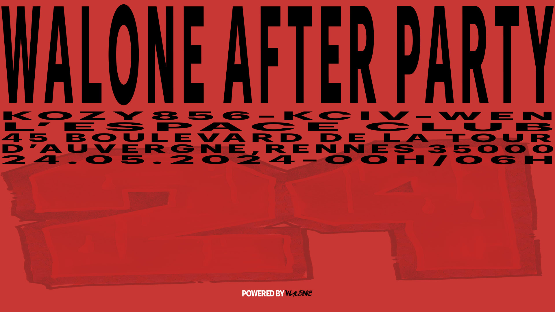 Walone After Party - Rennes Cover