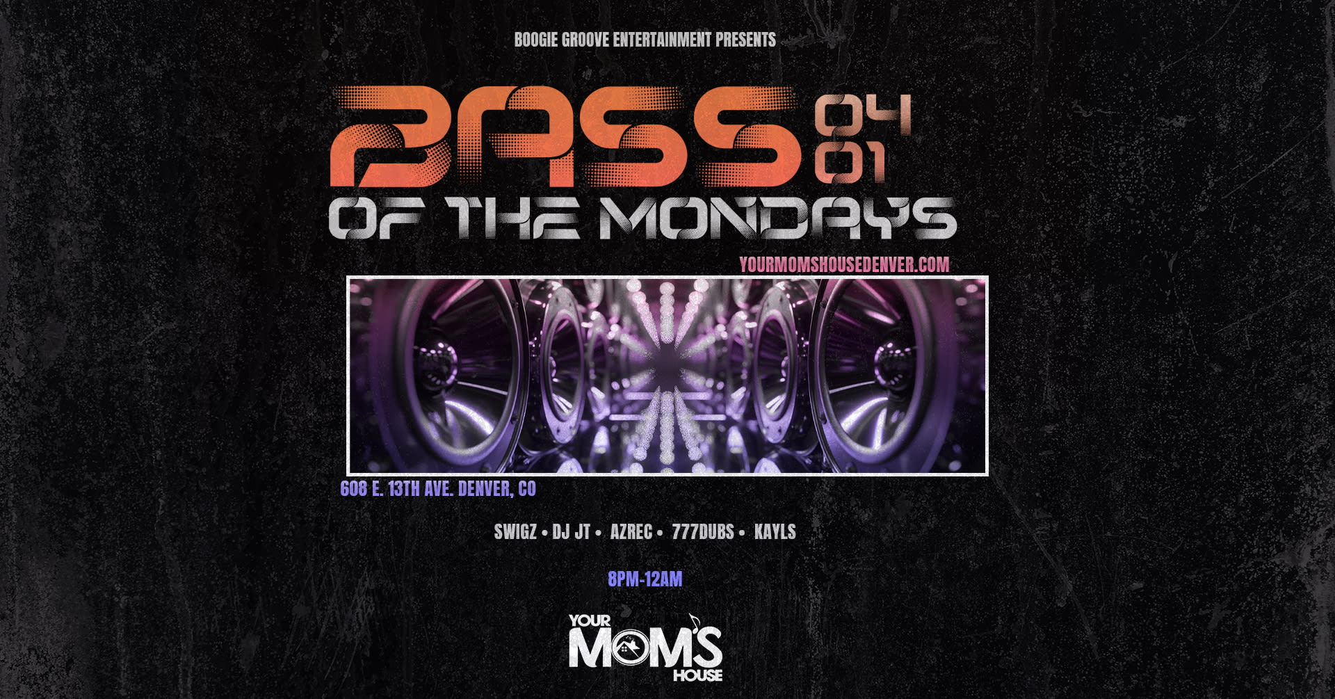 Bass Of The Mondays: Swigz | Dj Jt | Azrec | 777dubs | Kayls Cover