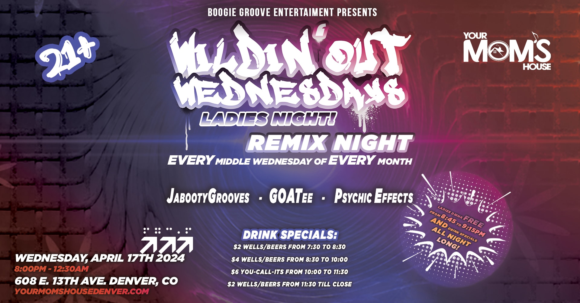 Wildin' Out Wednesdays: Ladies Night... Remix Night Cover