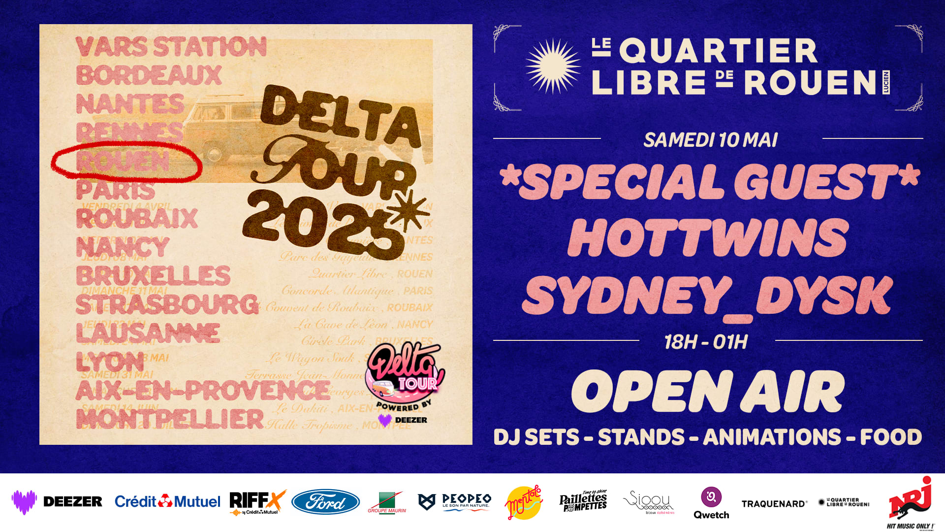 Open Air : Delta Tour X Le Quartier Libre - Rouen Cover