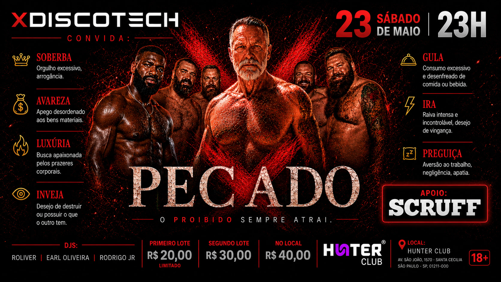 X Discotech Convida: X Pecado Cover