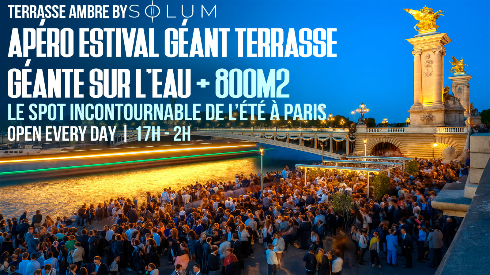 Apero Estival Terrasse Geante + De 800 M2 Pont Alexandre III Cover