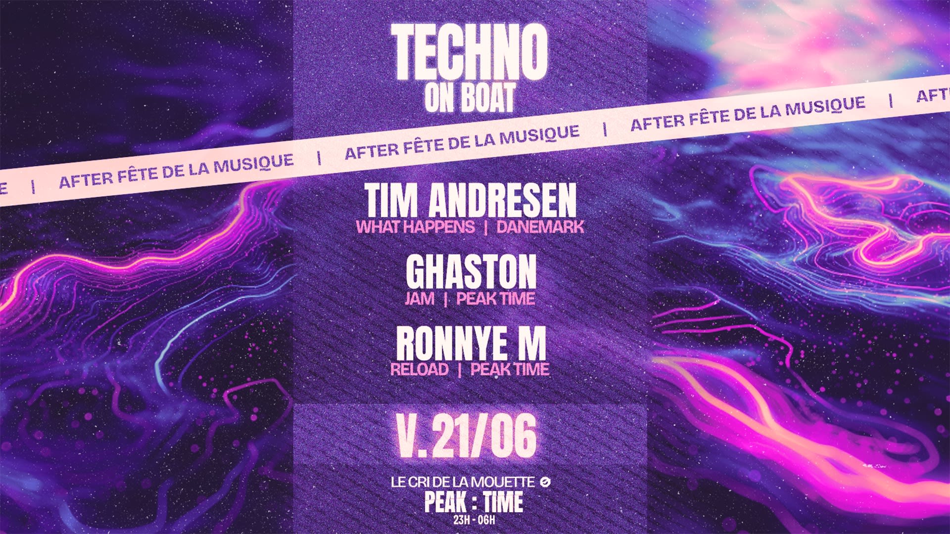 After Fête De La Musique - Techno On Boat - (00h-6h) Cover
