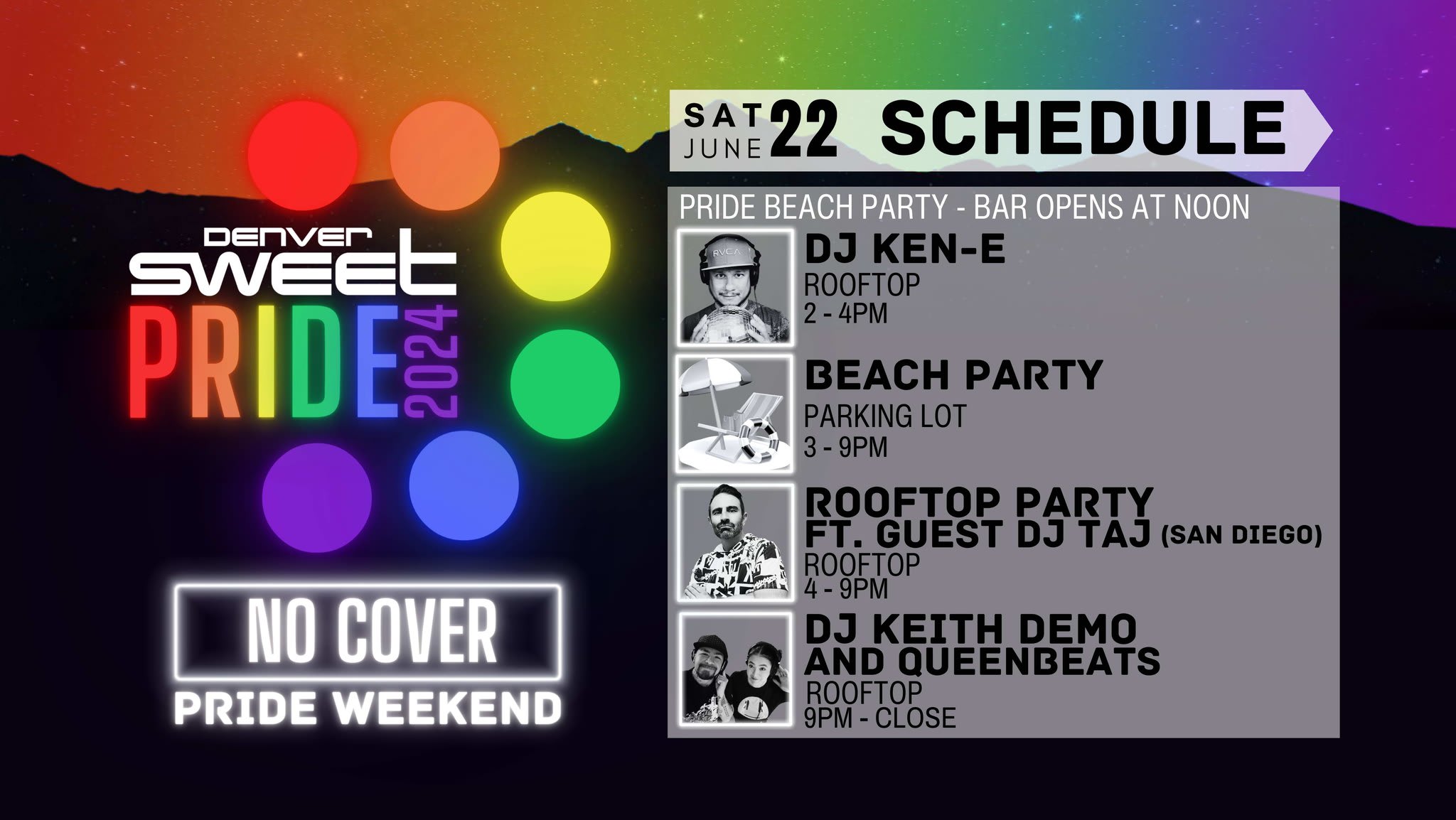 🌈 Pride Super-Sweet Sat. ⭐️Dj Taj ⭐️San Diego, Palm Springs Cover