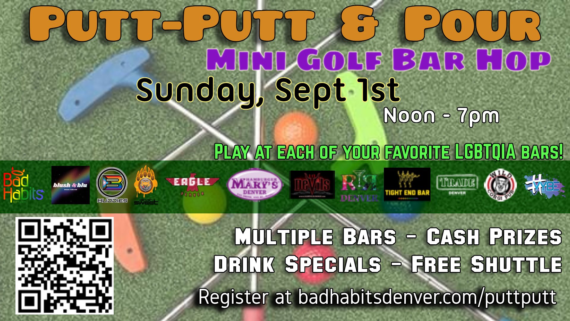 Putt-Putt N Pour - Mini Golf Bar Hop  ⛳ 9/1 Cover