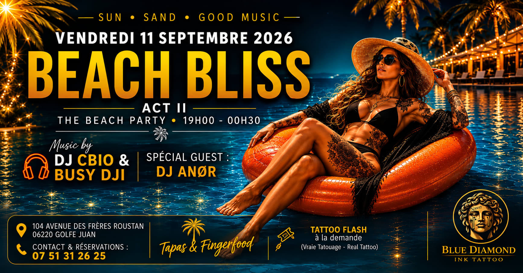 Beach Bliss Dj Cbio Special Dj Anor Jimbaran Plage Cover