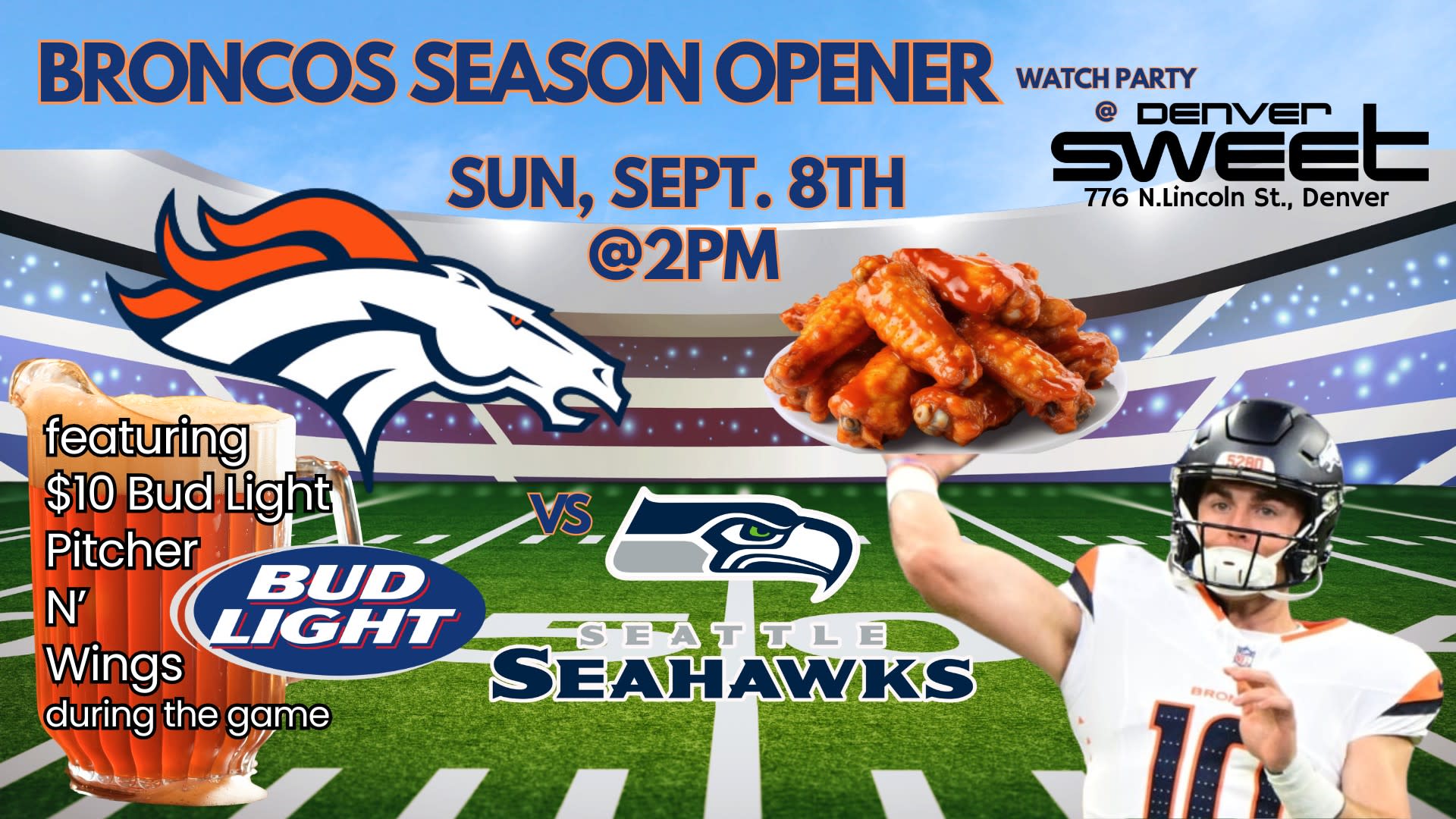 Broncos Vs. Seahawks Season Opener (No Cover) 9/8 Cover