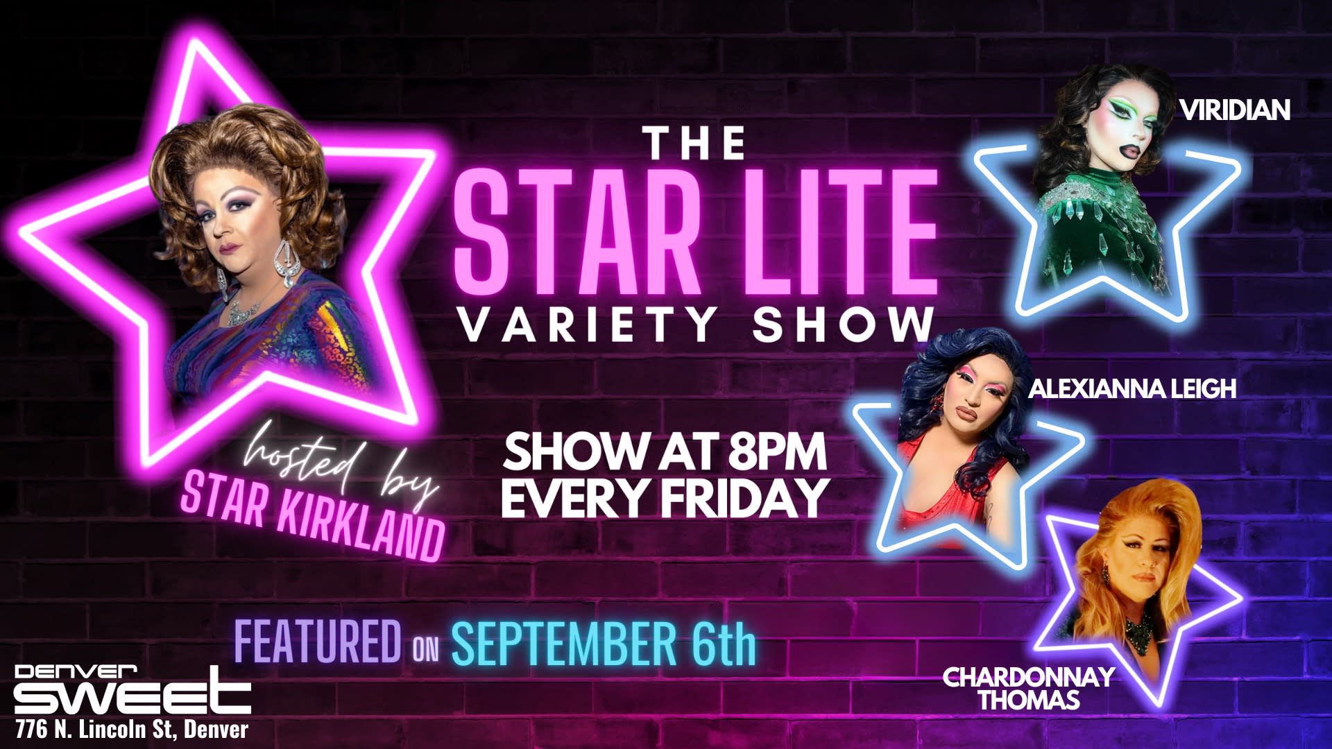 Star Lite Variety (Drag) Show - No Cover -  9/6 Cover