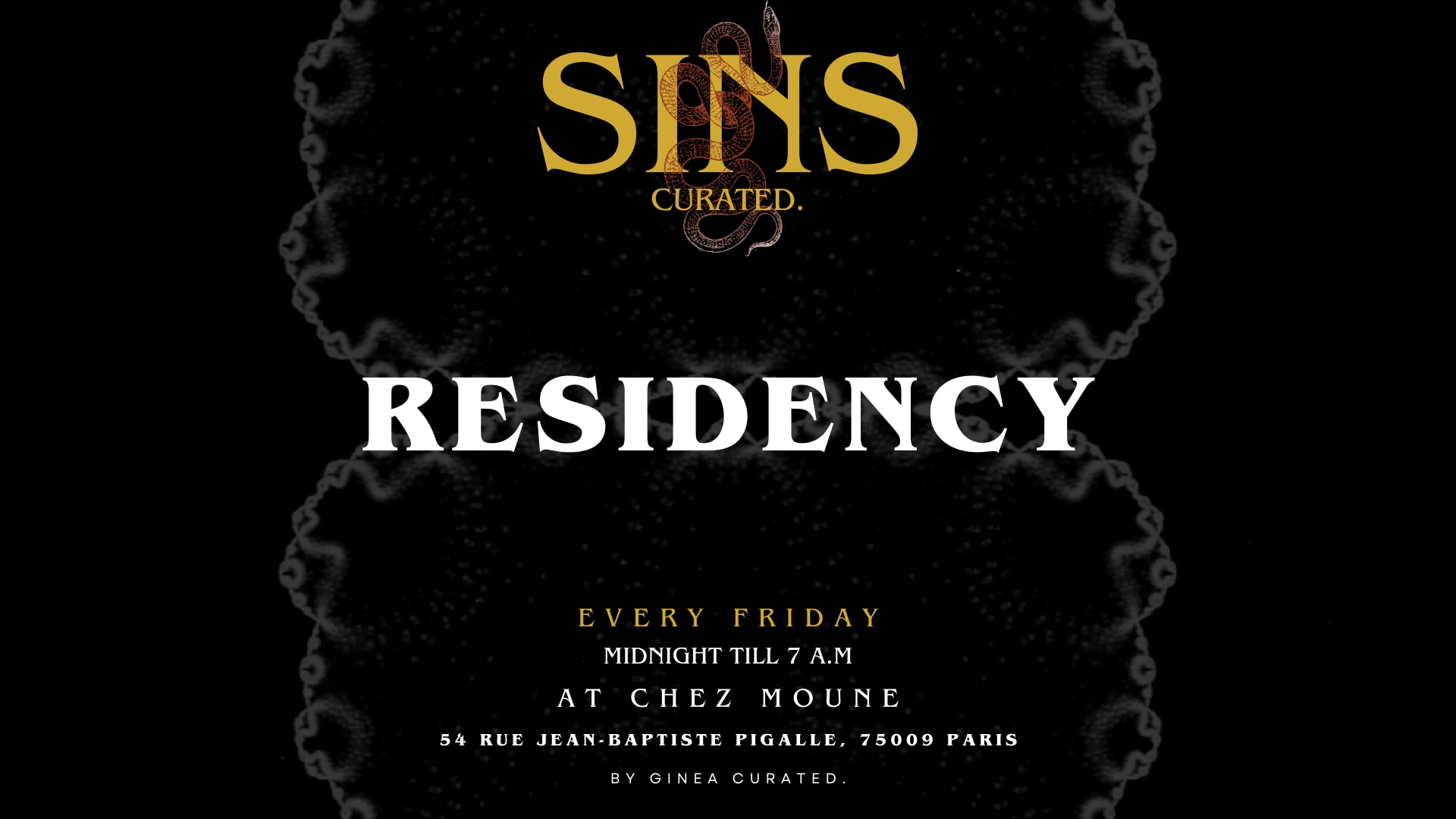 Sins Curated @Chezmoune - Friday 07.06 Cover