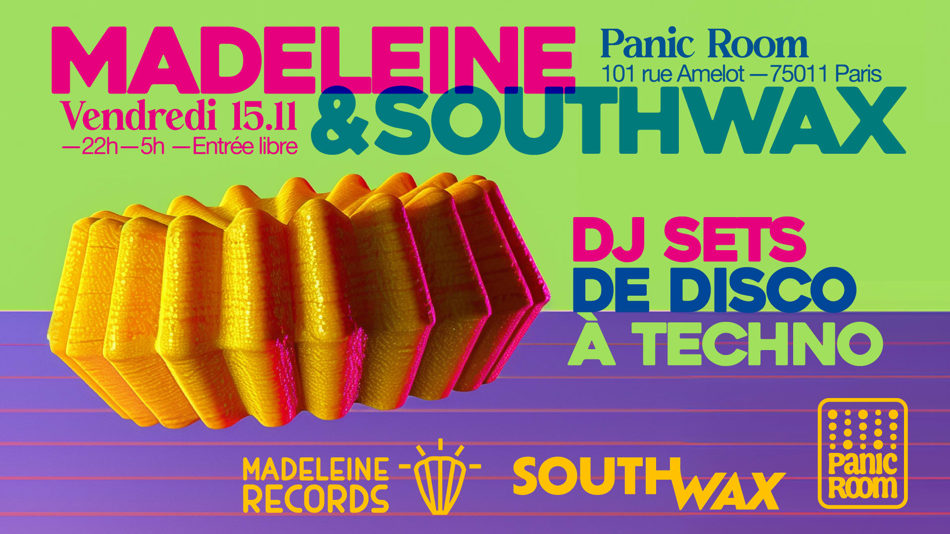 Madeleine X Southwax Au Panic Room : 6 Djs De Disco À Techno Cover