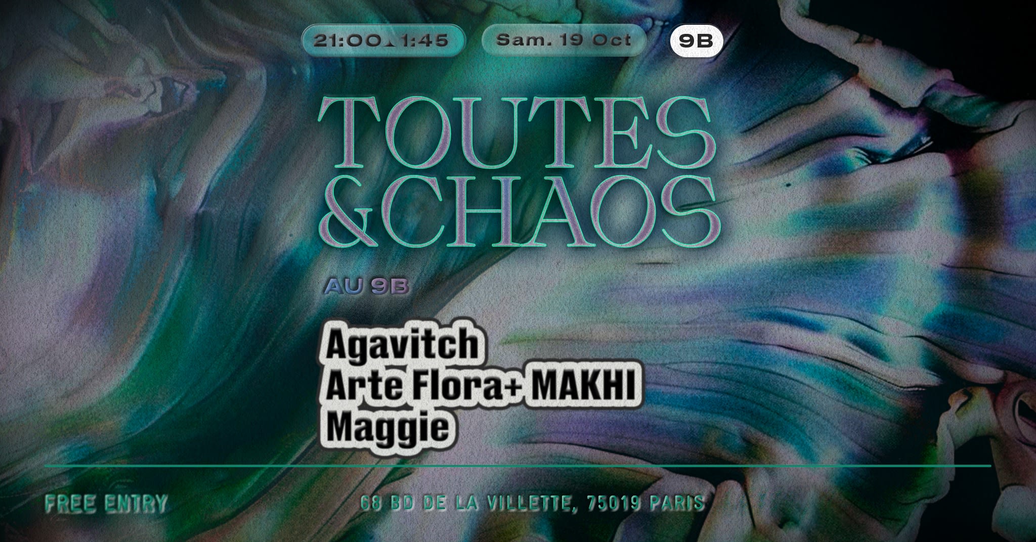 Toutes & Chaos @Le 9b Cover