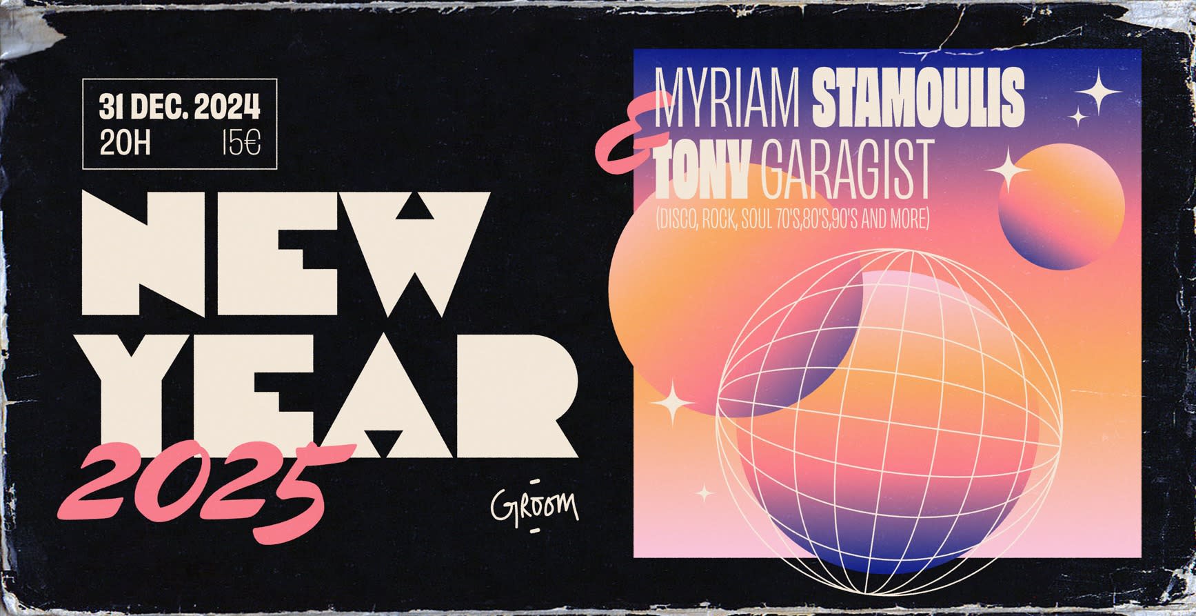 New Year 2025 : Tony Garagist & Myriam Stamoulis - Disco Cover