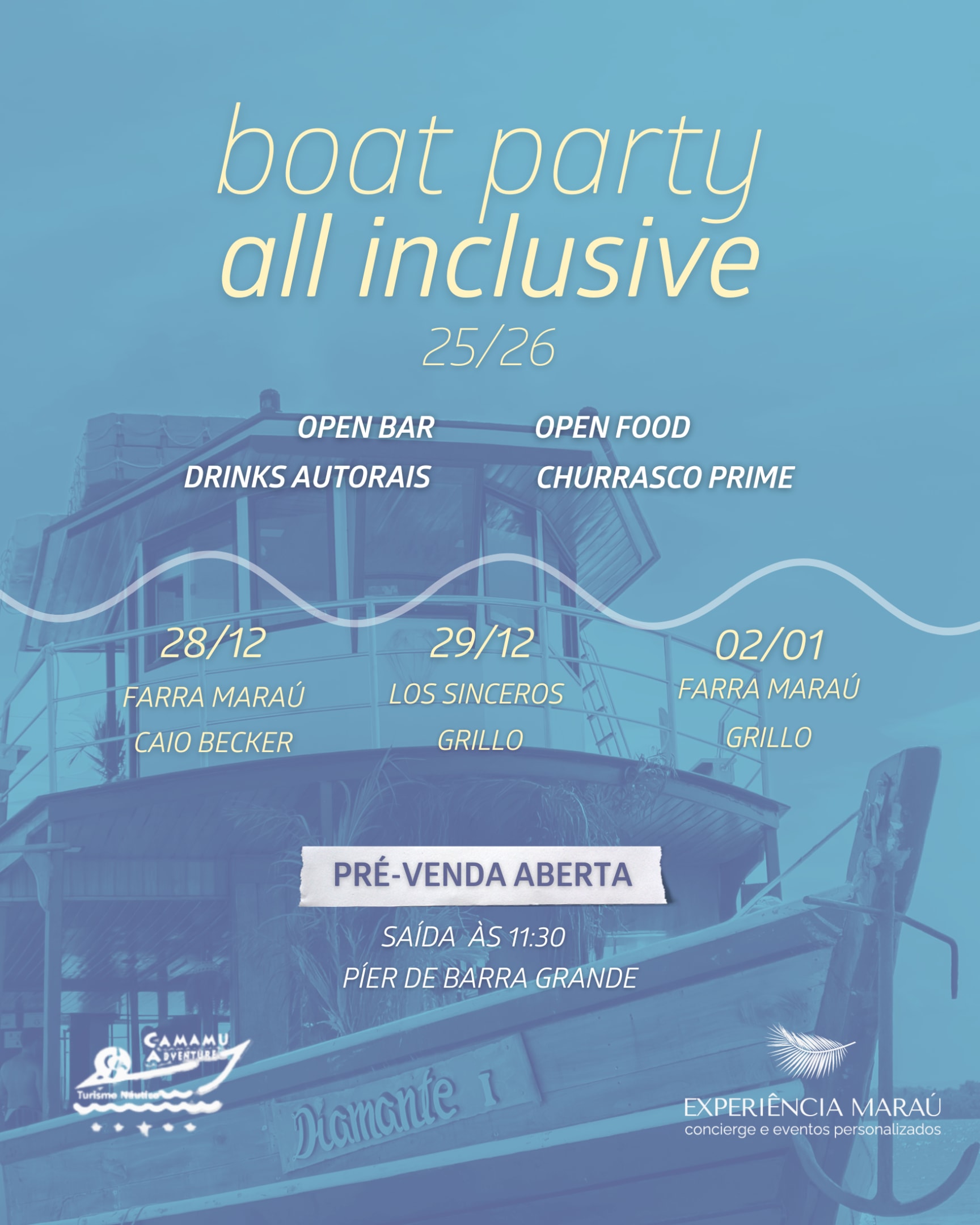 Boat Party All Inclusive 29/12/2025 Cover