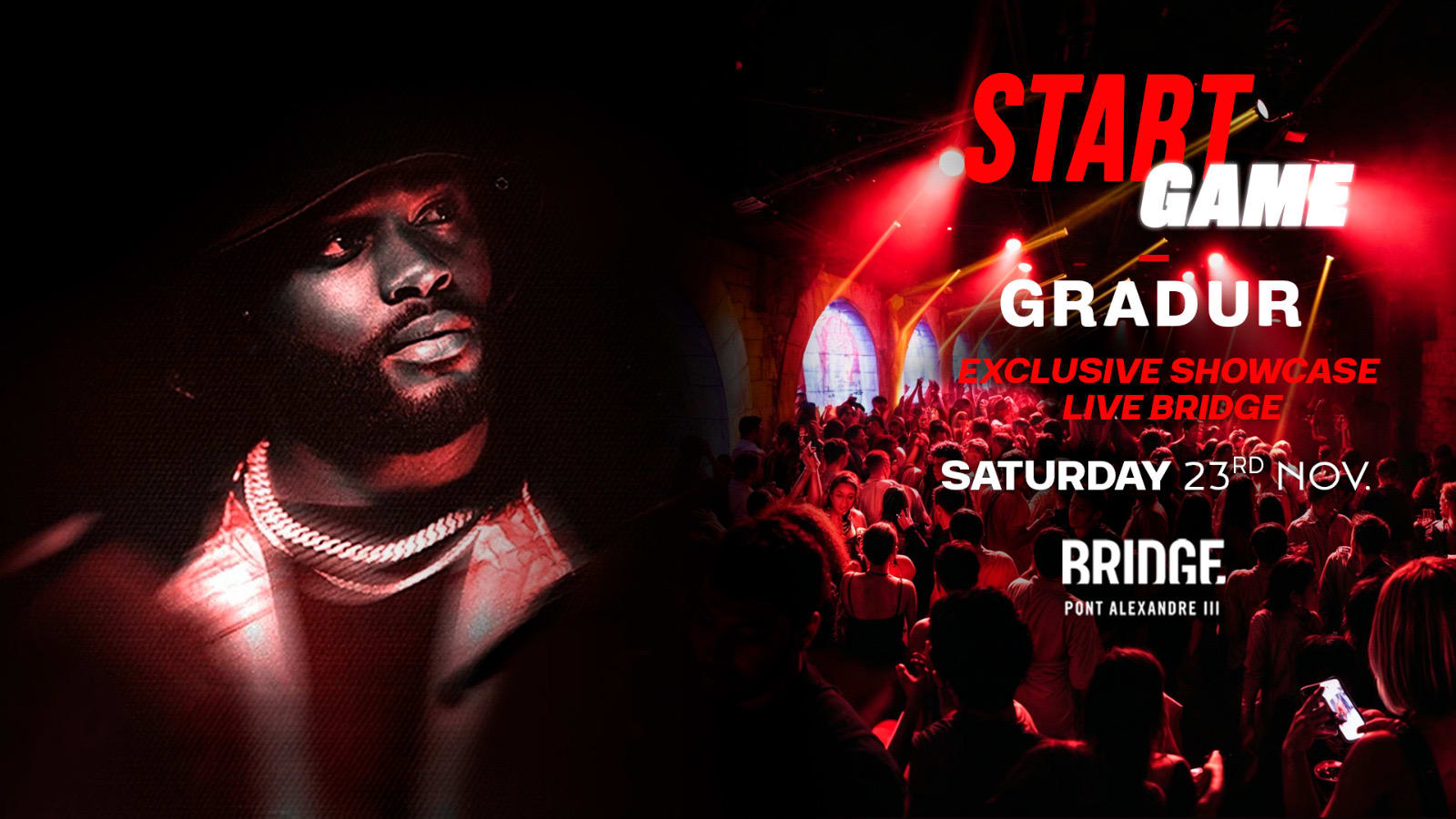Gradur Exclusive Showcase Live Bridge Club Paris ( 2000m2 ) Cover