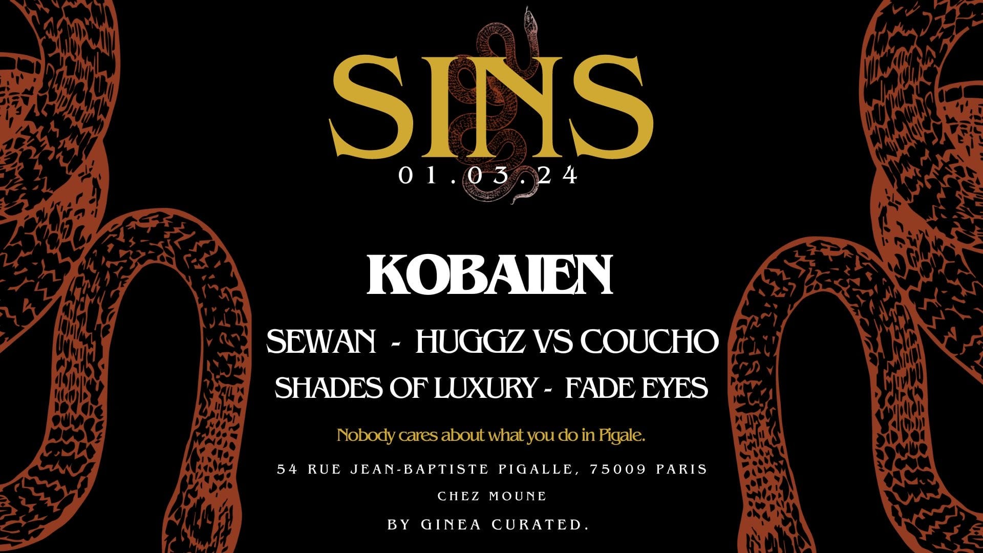Sins Curated @Chezmoune - Friday 01.03 Cover