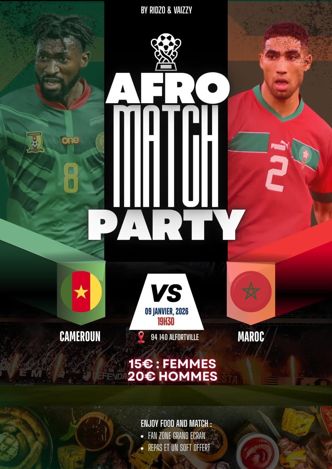 Afro Match Party 1/4 - Cameroun Vs Maroc Cover