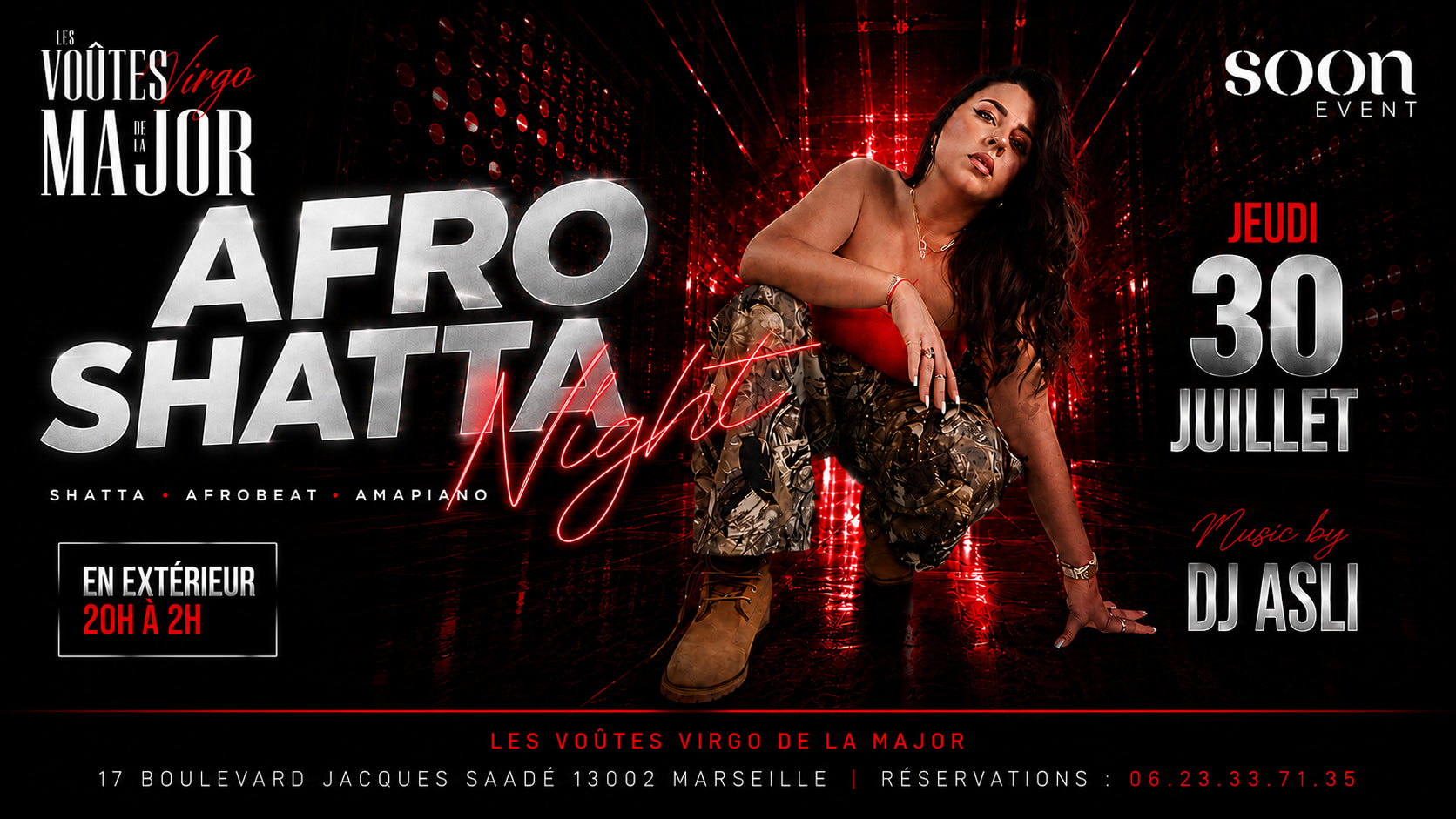 Dj Asli - Afro & Rn’B Night - Voûtes Virgo - Entrée Gratuite Cover
