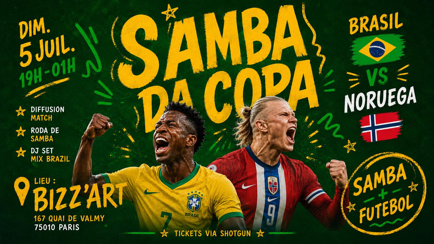 Samba Da Copa – Brasil Vs Noruega (Match + Samba & Dj Set) Cover