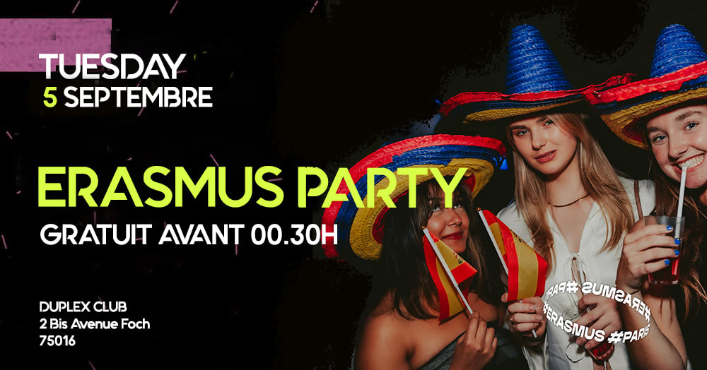 Opening Erasmus Party_ 5 Septembre _ Duplex Club Cover