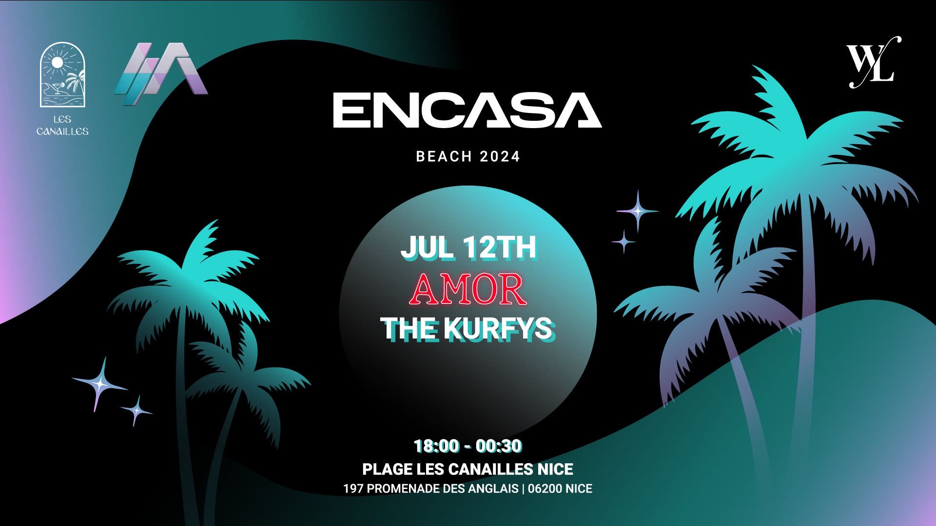 Encasa Beach W/ Amor @T Les Canailles, Nice Cover