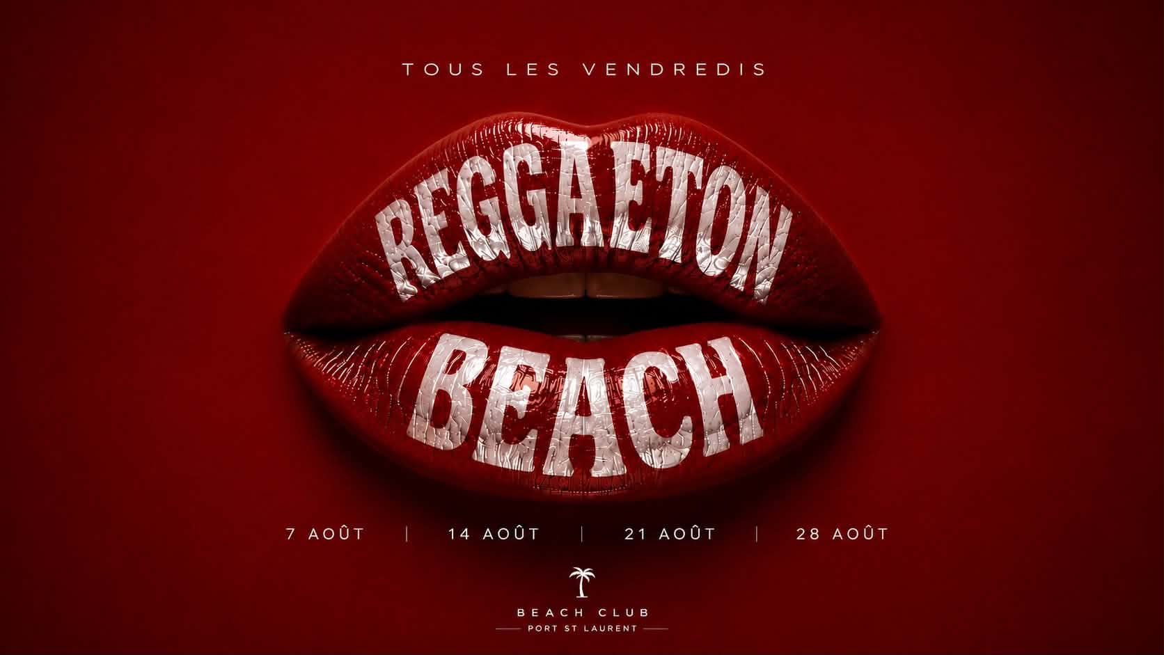 Reggaeton Beach • Ven 14 Août • Beach Club Port St L… Cover