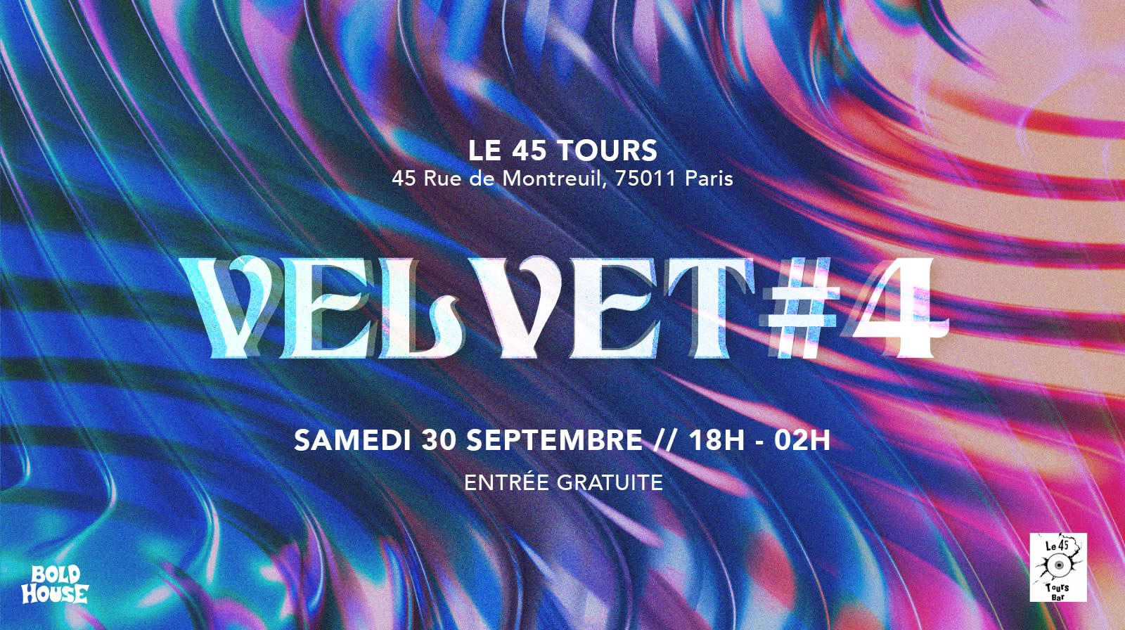 Bold House X 45 Tours : Velvet #4 Cover