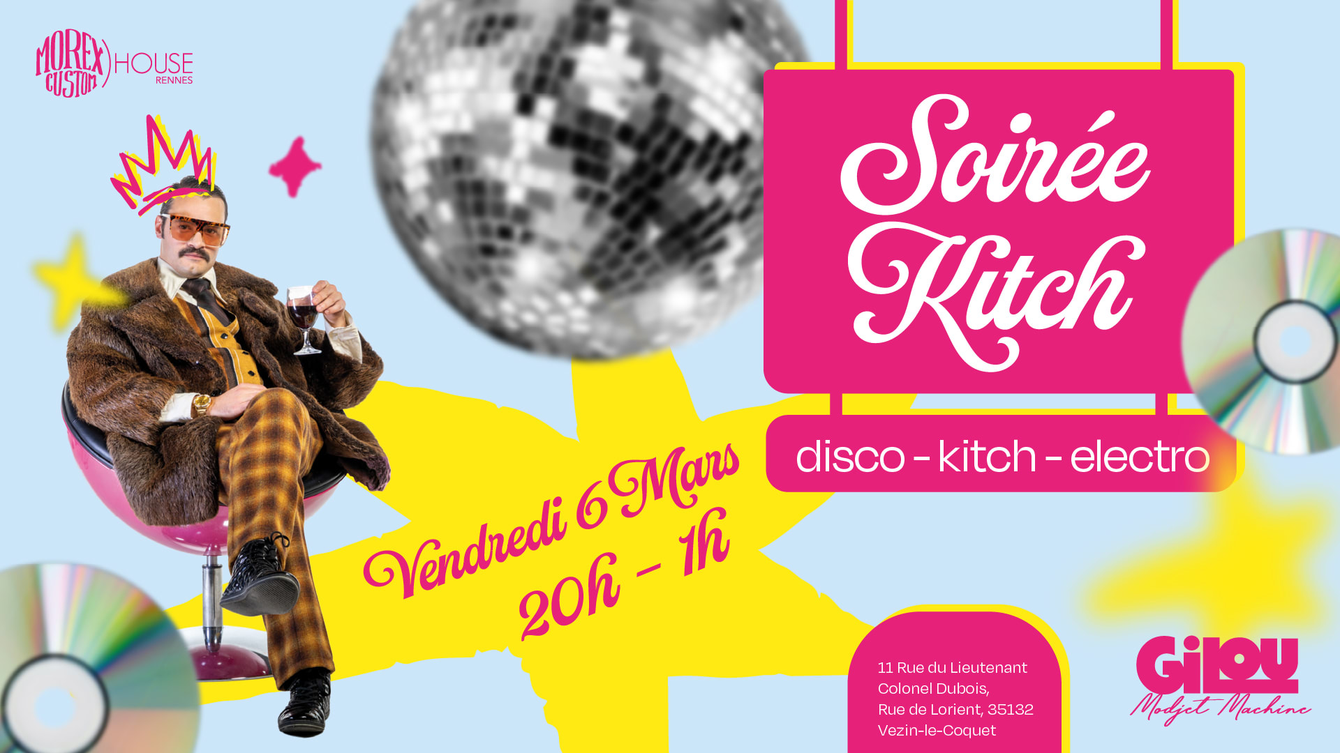 Soirée Kitch // Dj Gilou // Disco // Kitch // Electro Cover