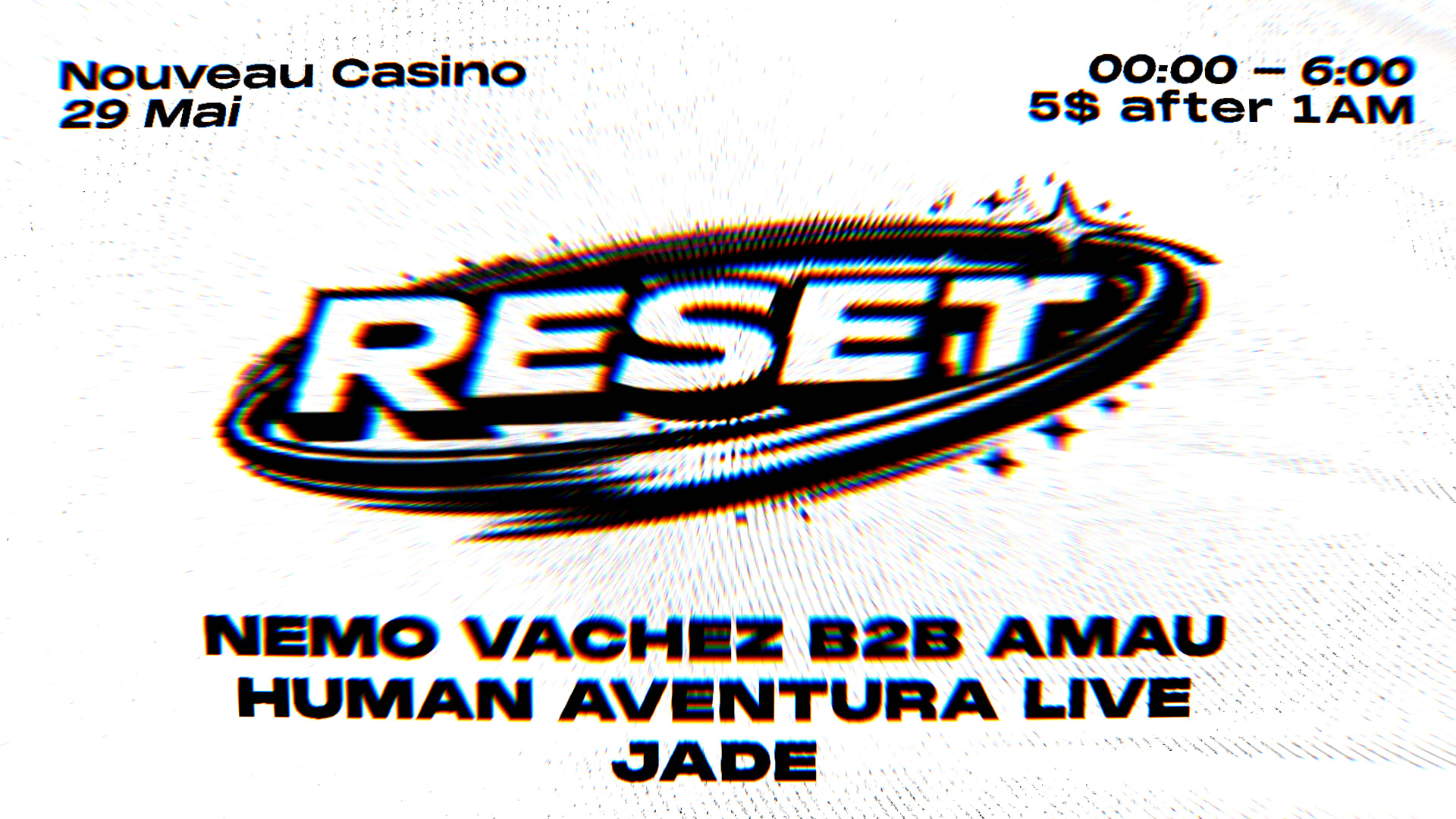 Reset #03 - Human Aventura (Live), Amau, Nemo Vachez, Jade Cover