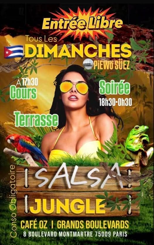 Dimanche / Cours & Soiree Salsa Paris Cover