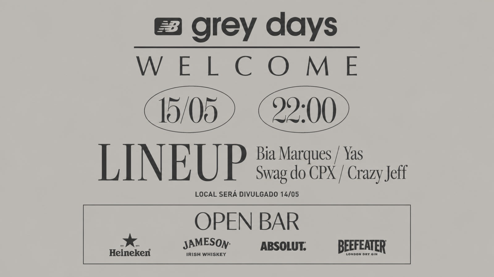 Greydays-Welcome & New Balance Cover