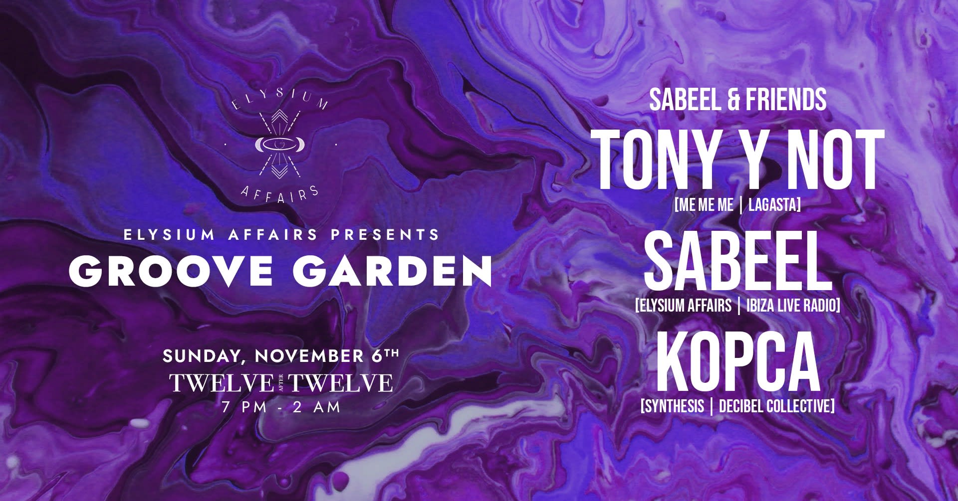 Groove Garden | Sabeel & Friends | Tony Y Not  Cover