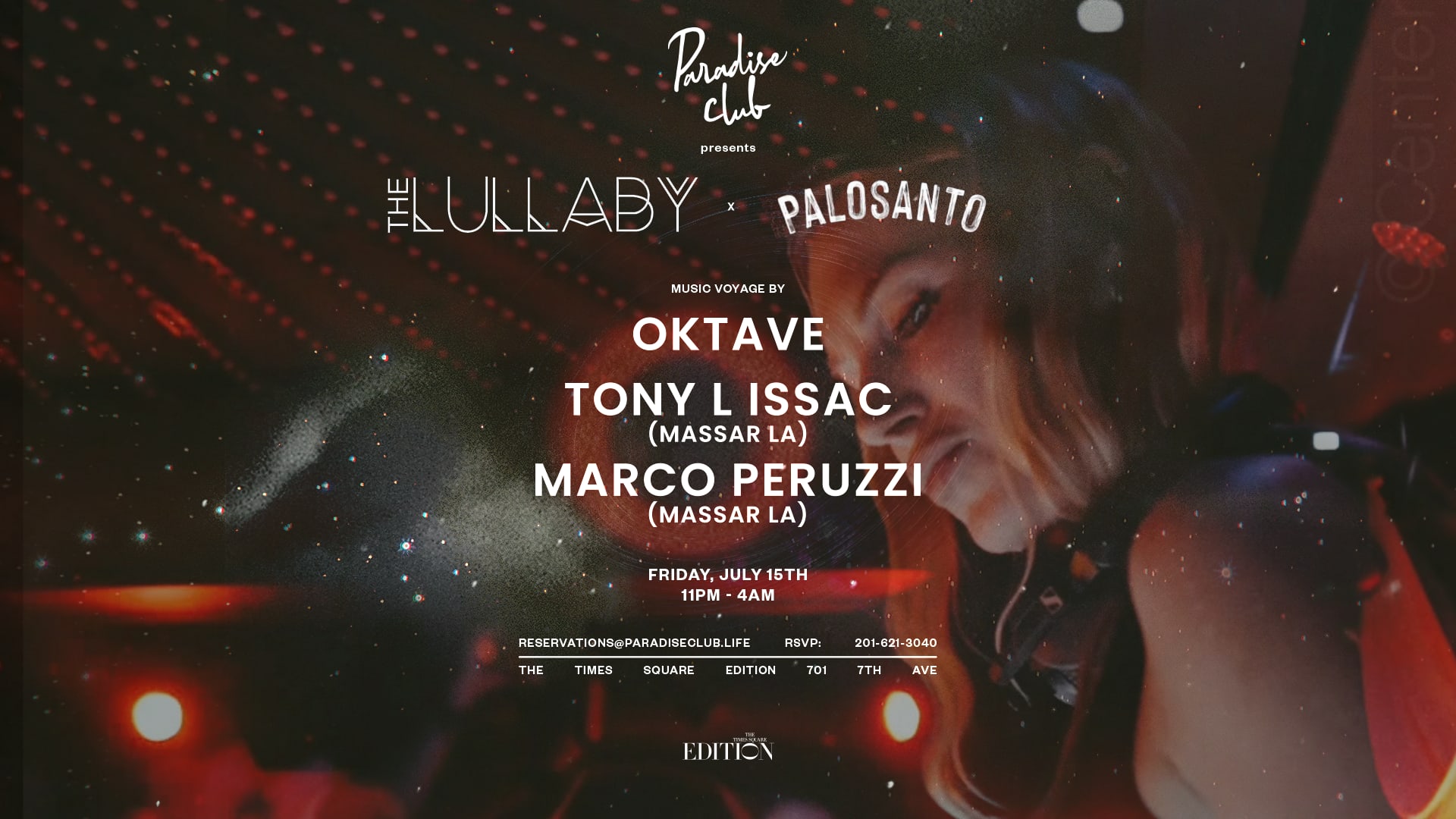 Paradise Club Presents: Thelullaby X Palosanto 07.15 Cover