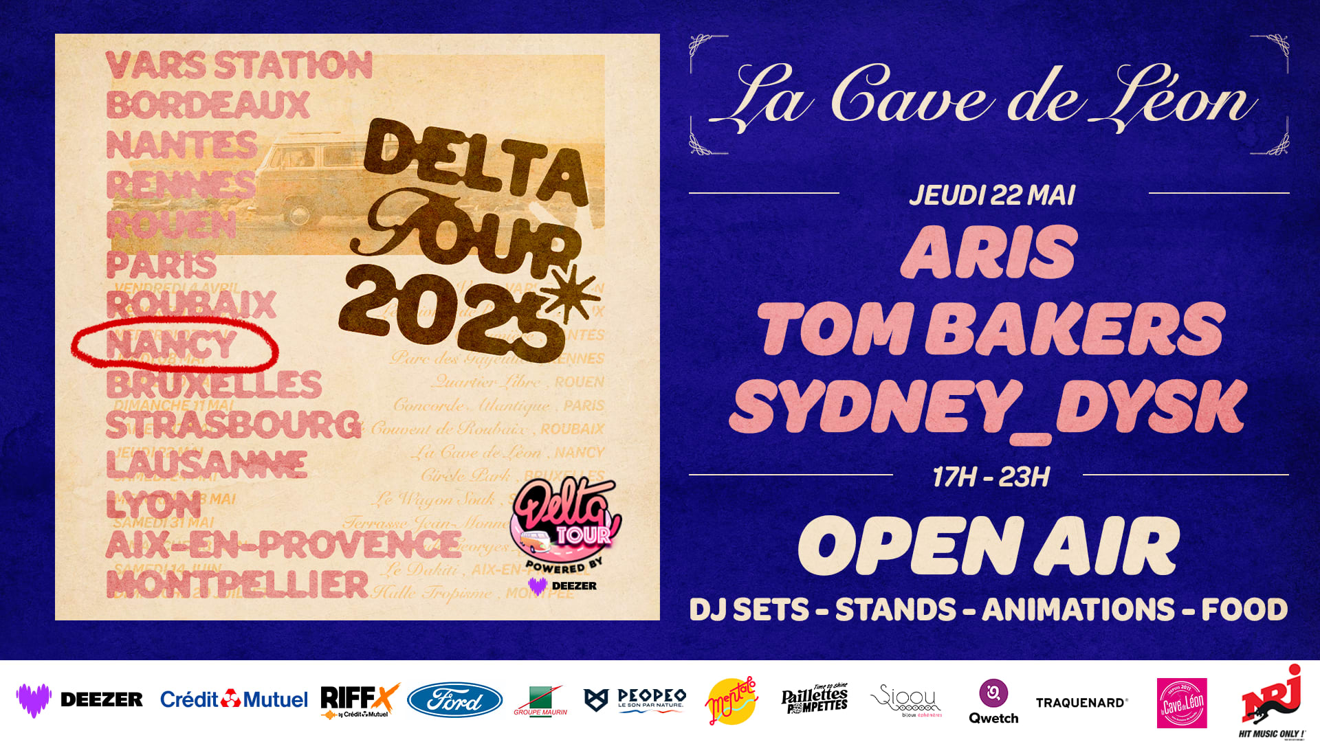 [Nancy] Open Air: Delta Tour X La Cave De Léon Cover