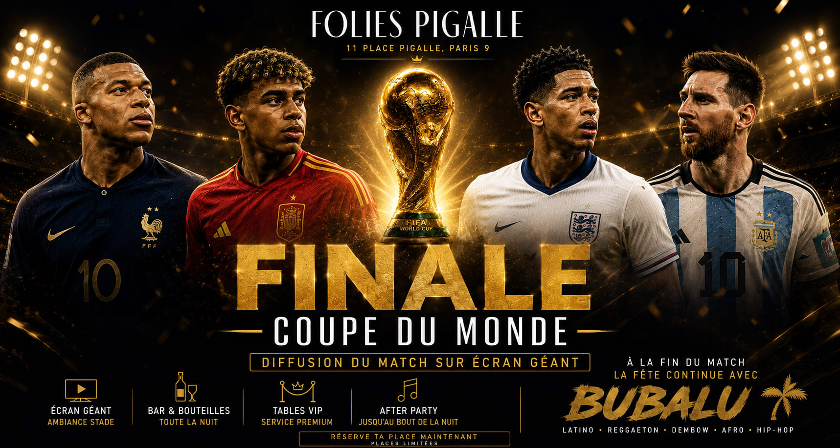 🏆 Finale Coupe Du Monde | Écran Géant + Bubalu After Cover
