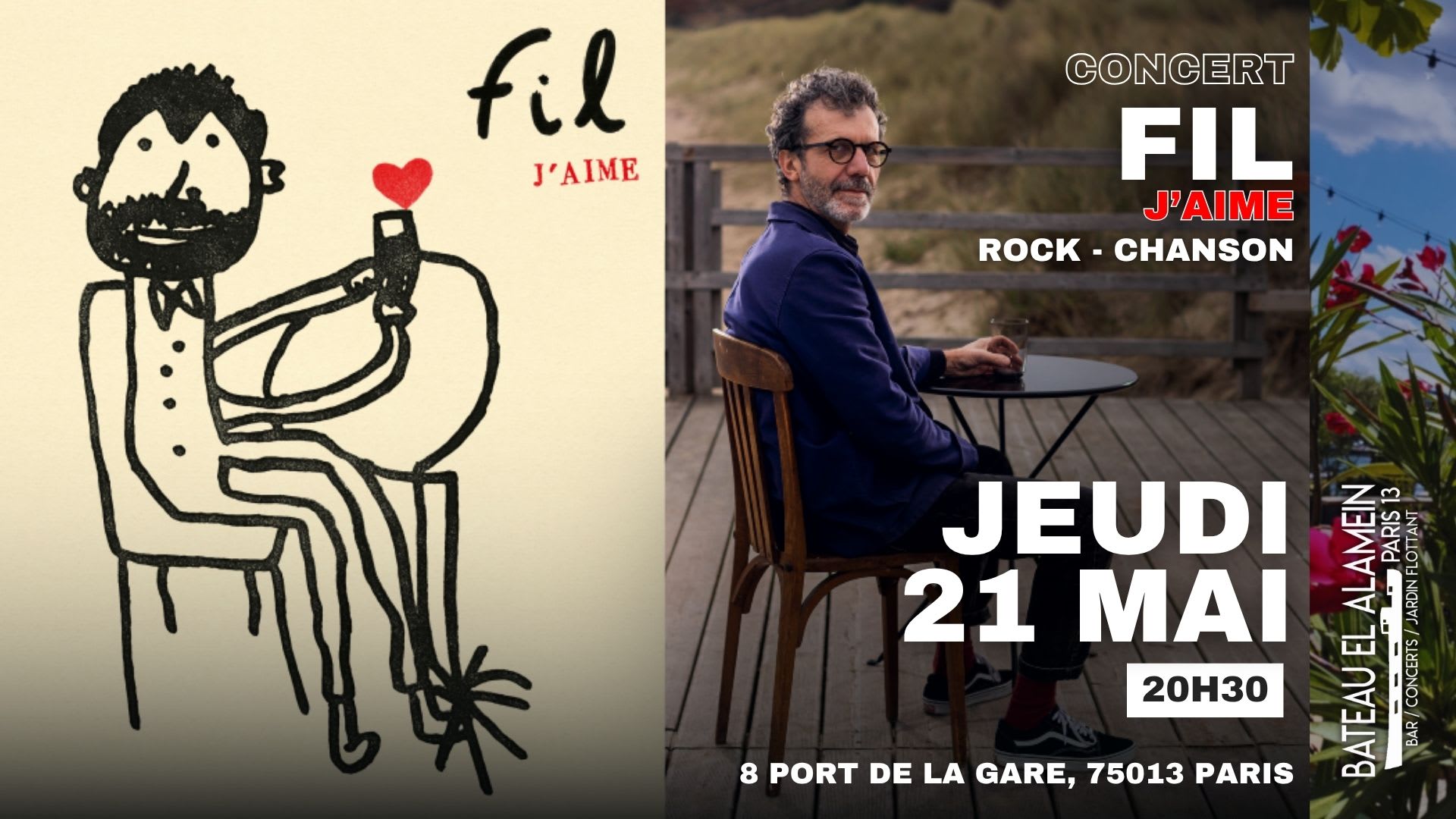 Jeu 21/05 :  Fil - " J'aime " Album Release Cover