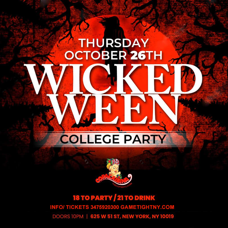 Wicked Ween Copacabana Loft 51 Nyc Halloween (18 To Party) Cover